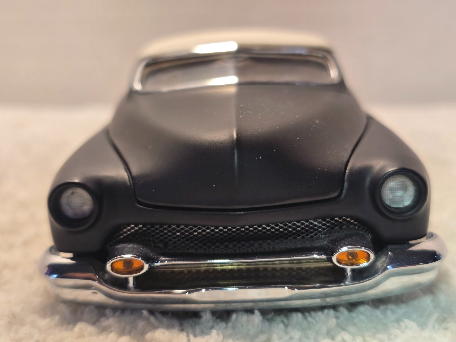 Danbury Mint RARE 1951 Mercury Custom 2 Door Coupe Matte Black White Top 1:24