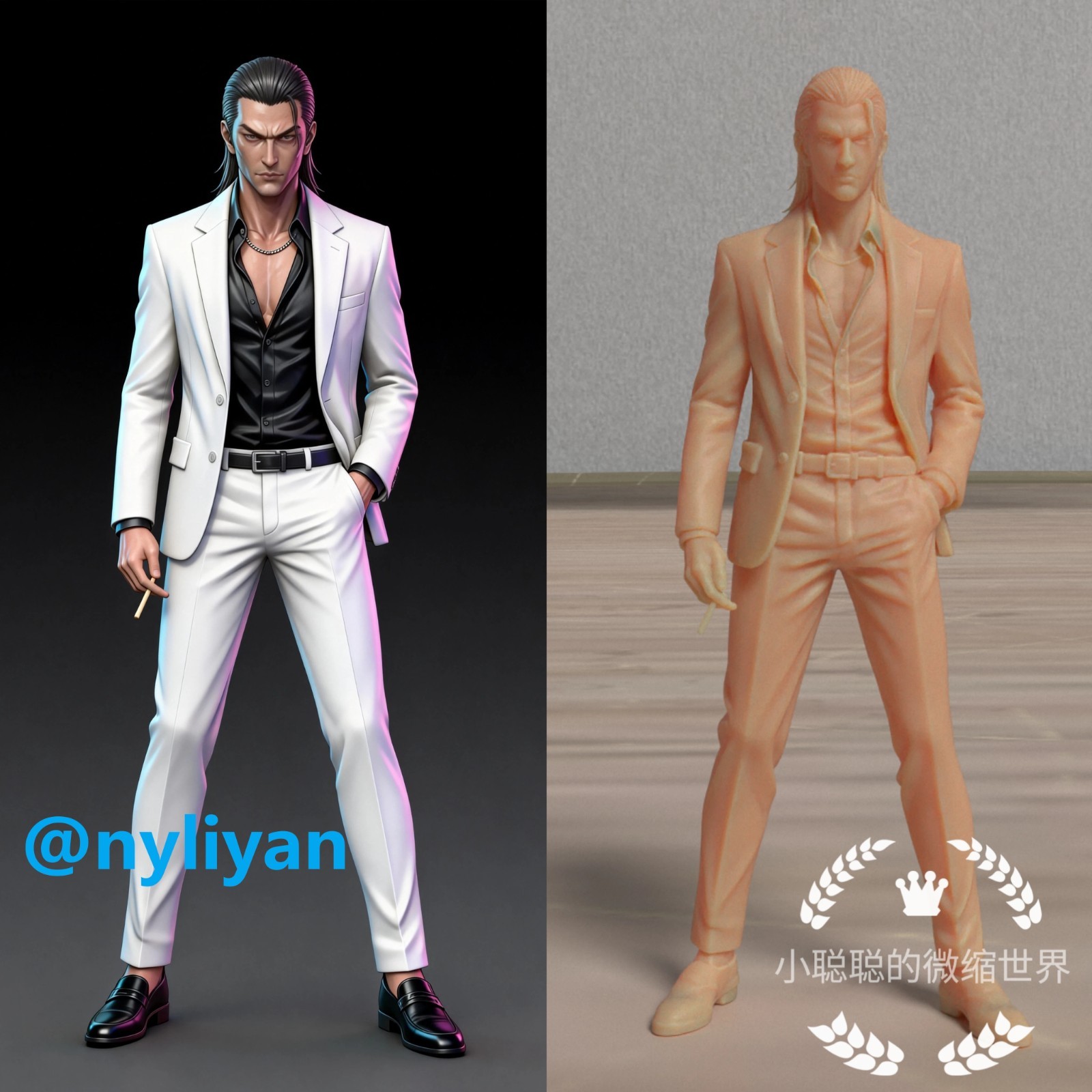 1/35 1/43 1/64 White Suit Man Guy Scene Props Figure Model For Cars Vehicles