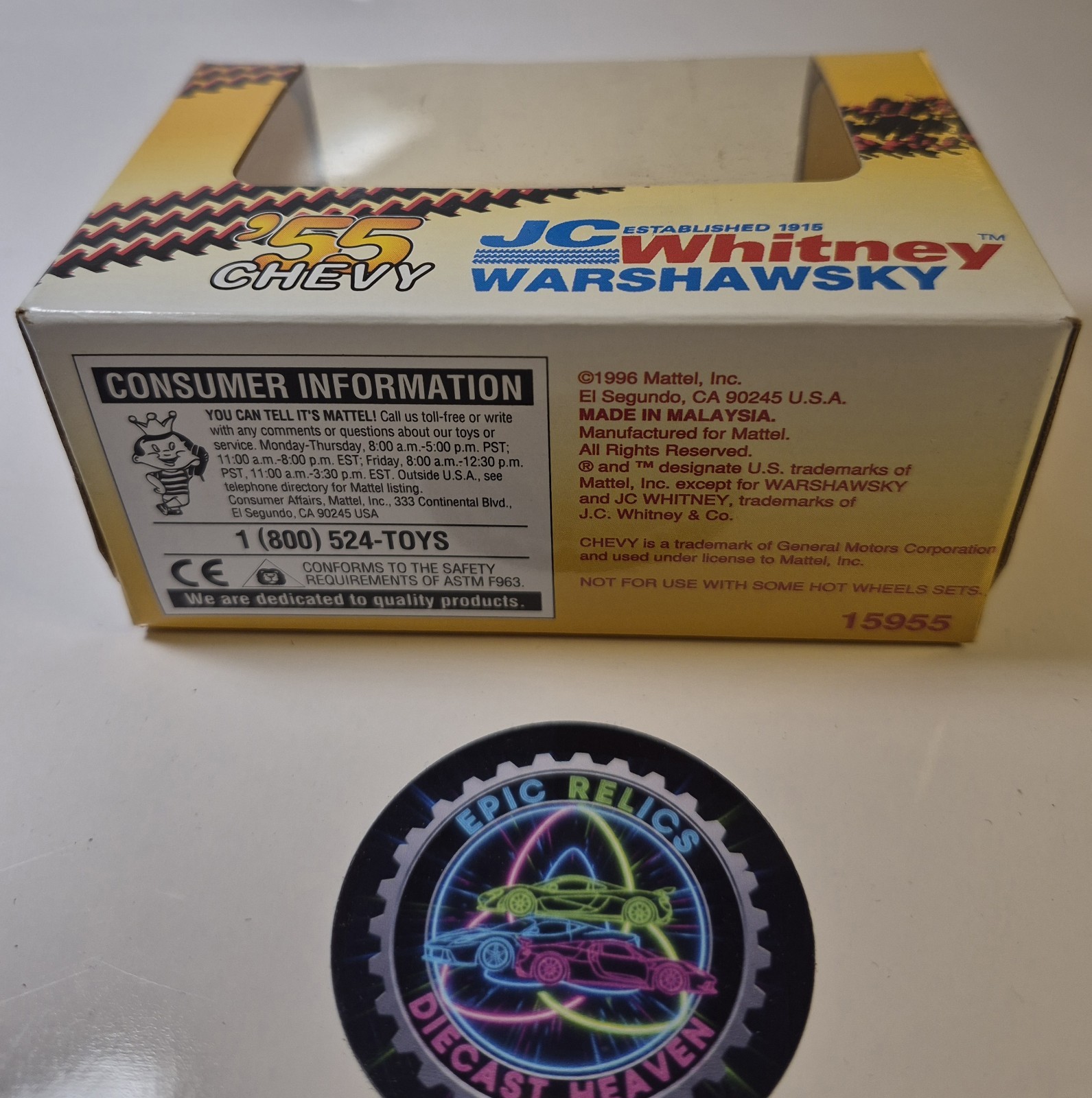 ✨️Hot Wheels JC Whitney Warshawsky 55 Chevy, Yellow, Limited Edition 🔥