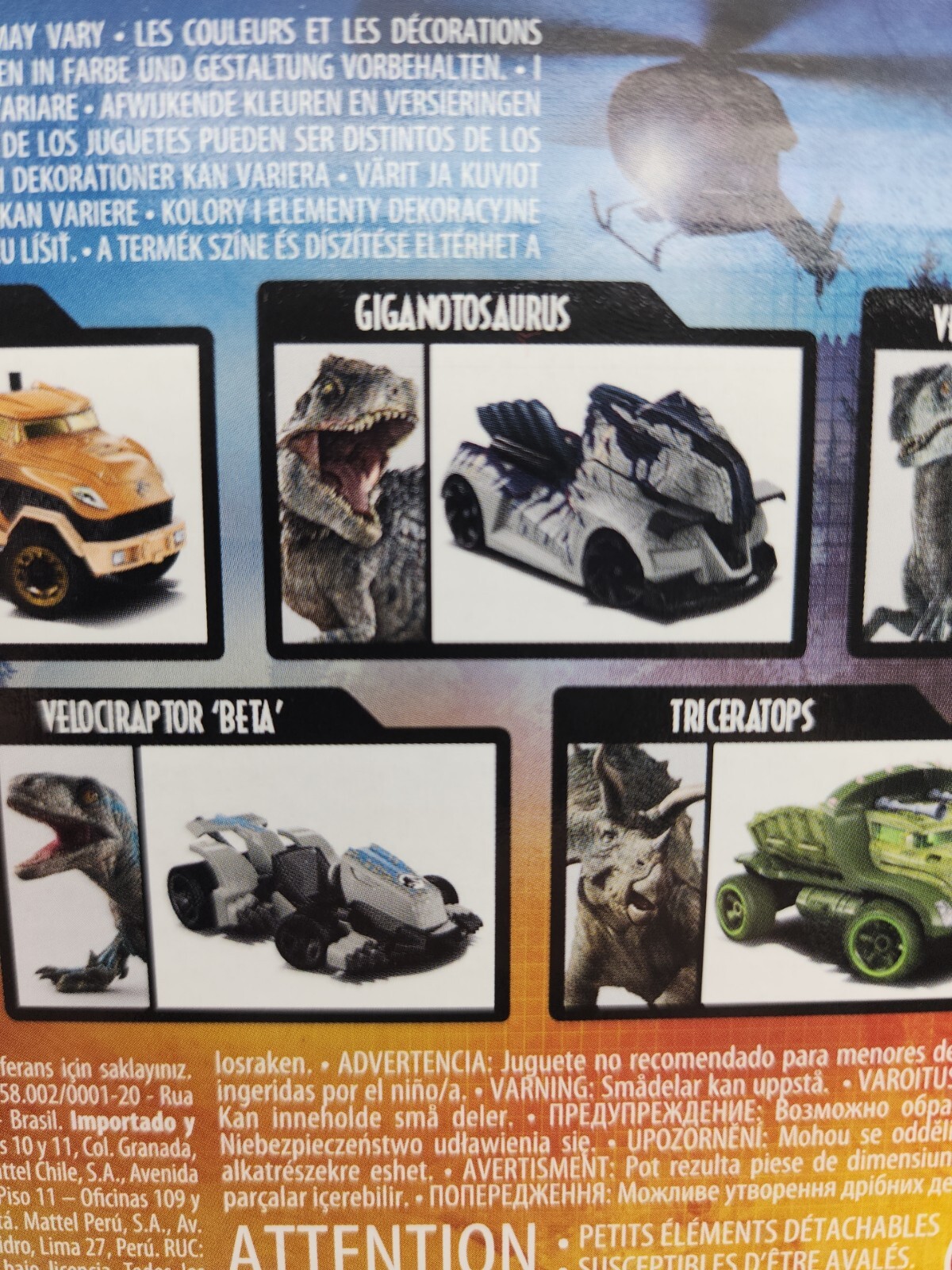 Hot Wheels Jurassic Park Dominion Character Cars 5 Pack Includes blue – NEW