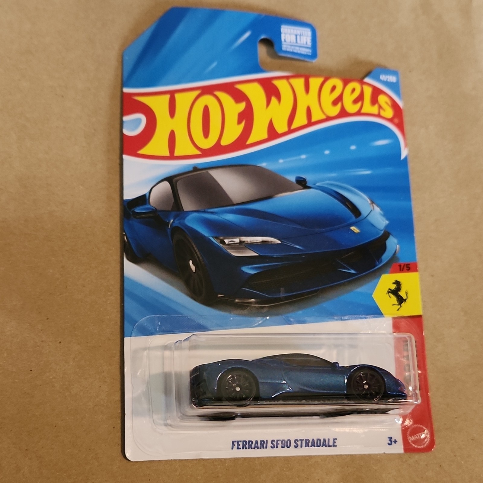 Hot Wheels Ferrari SF90 Stradale Ferrari Series 1:64 Diecast Blue/Black Unopened
