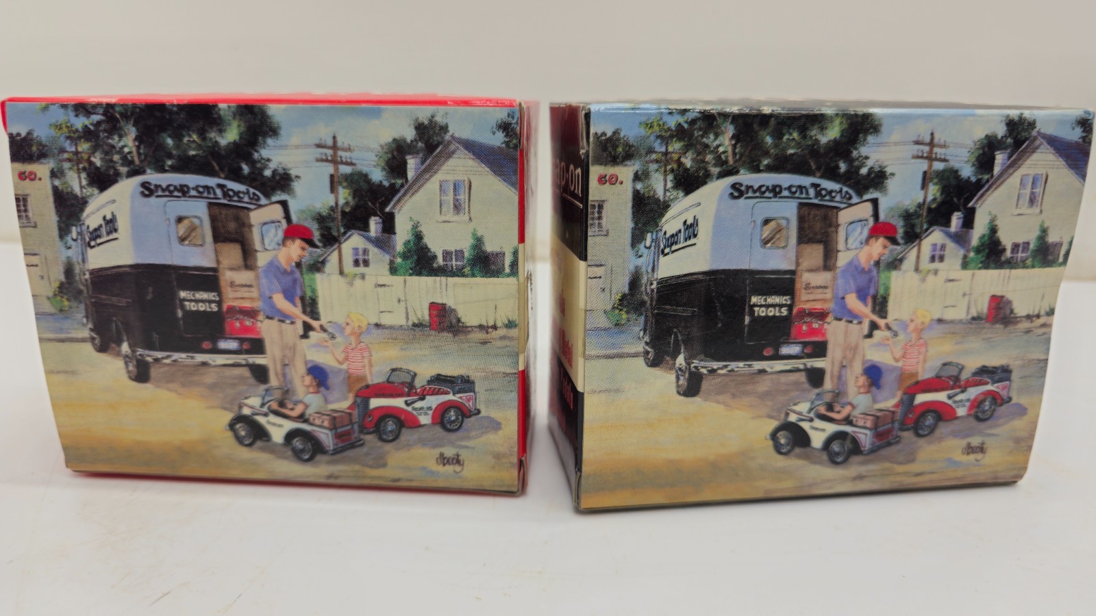 Snap-on 1940s Pedal Car Replicas Fire Pumper & Package Truck 1/12 Die Cast Lot