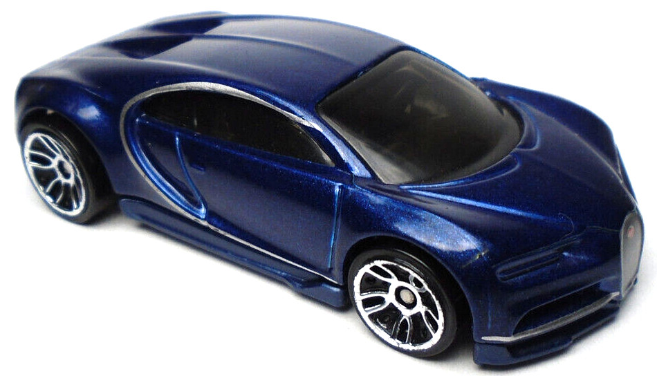 2018 HOT WHEELS 2016 BUGATTI CHIRON BLUE 1:64 DIECAST 2 3/4″ CAR WITH SILVER