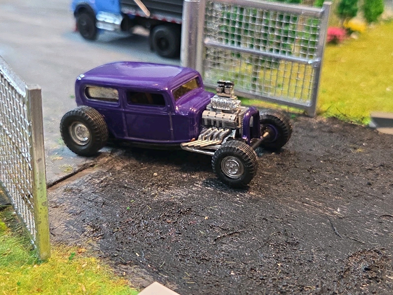 Custom 1:64 street Rat Rod lowered hot FORD chopped panel paddy wagon HotWheels