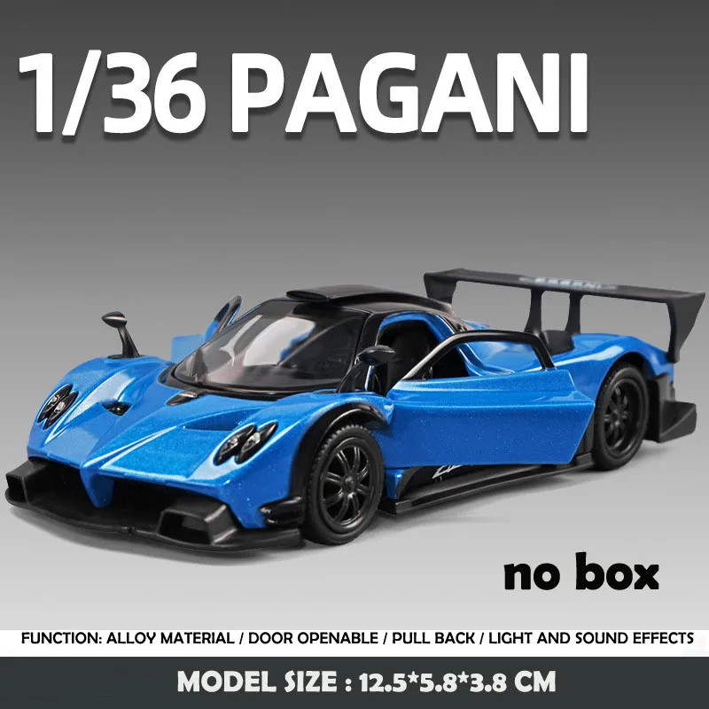 1:36 Diecast Pagani Zonda R Model Car Alloy Pull Back Toy Kids Gift