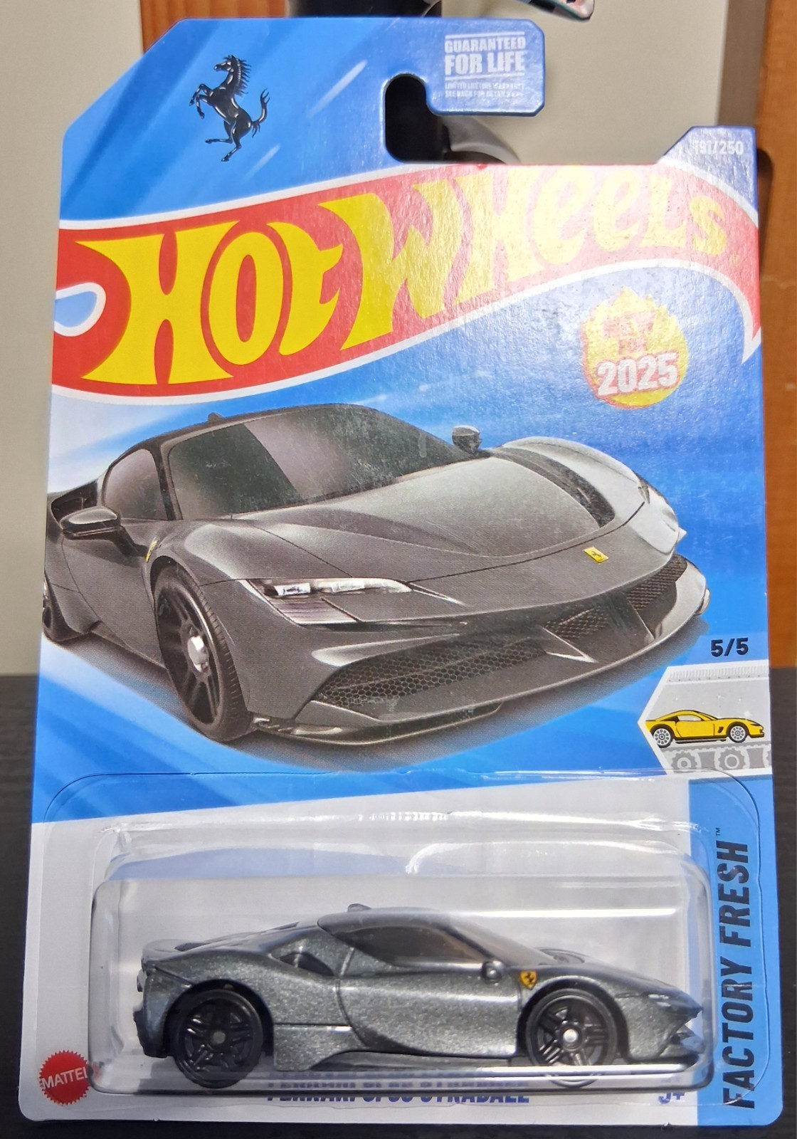 Hot Wheels Mainline Ferrari SF90 Stradale Grey Factory Fresh