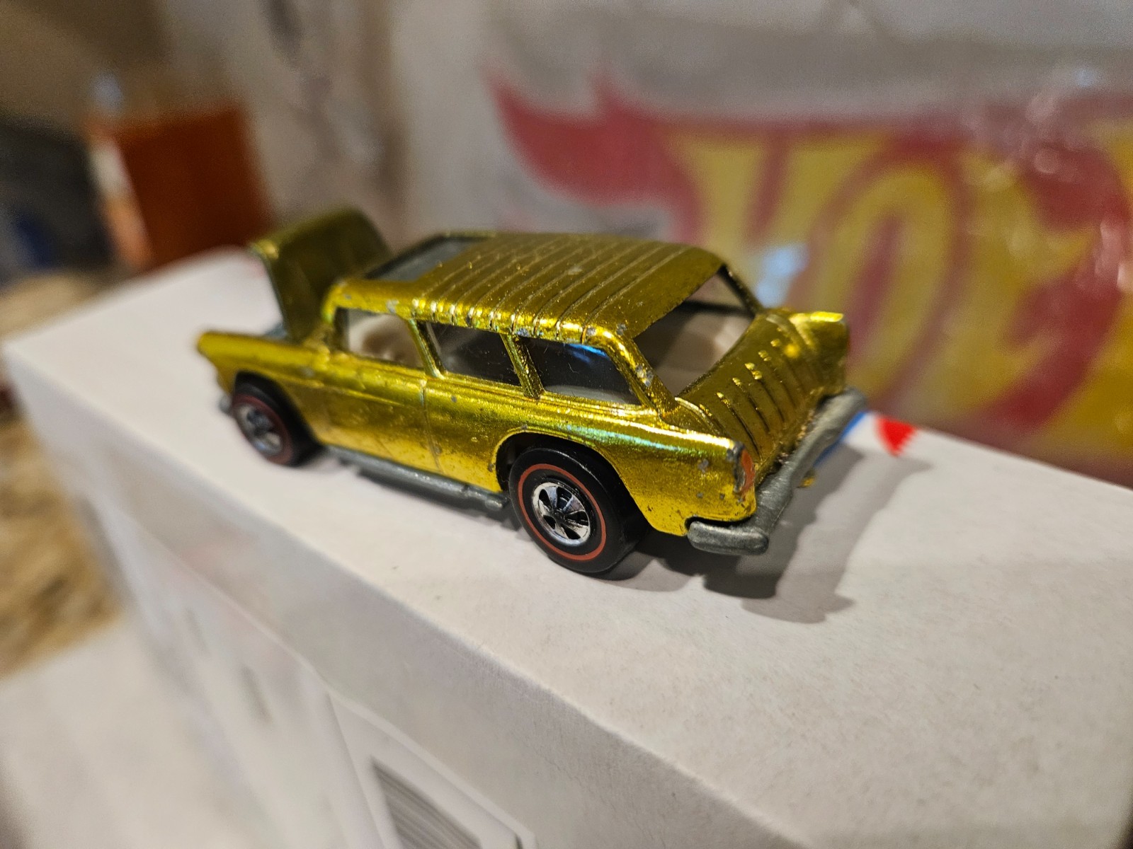 HOT WHEELS Custom Nomad Redline SpectraFlame Gold White Int EXC ORIGINAL wButton