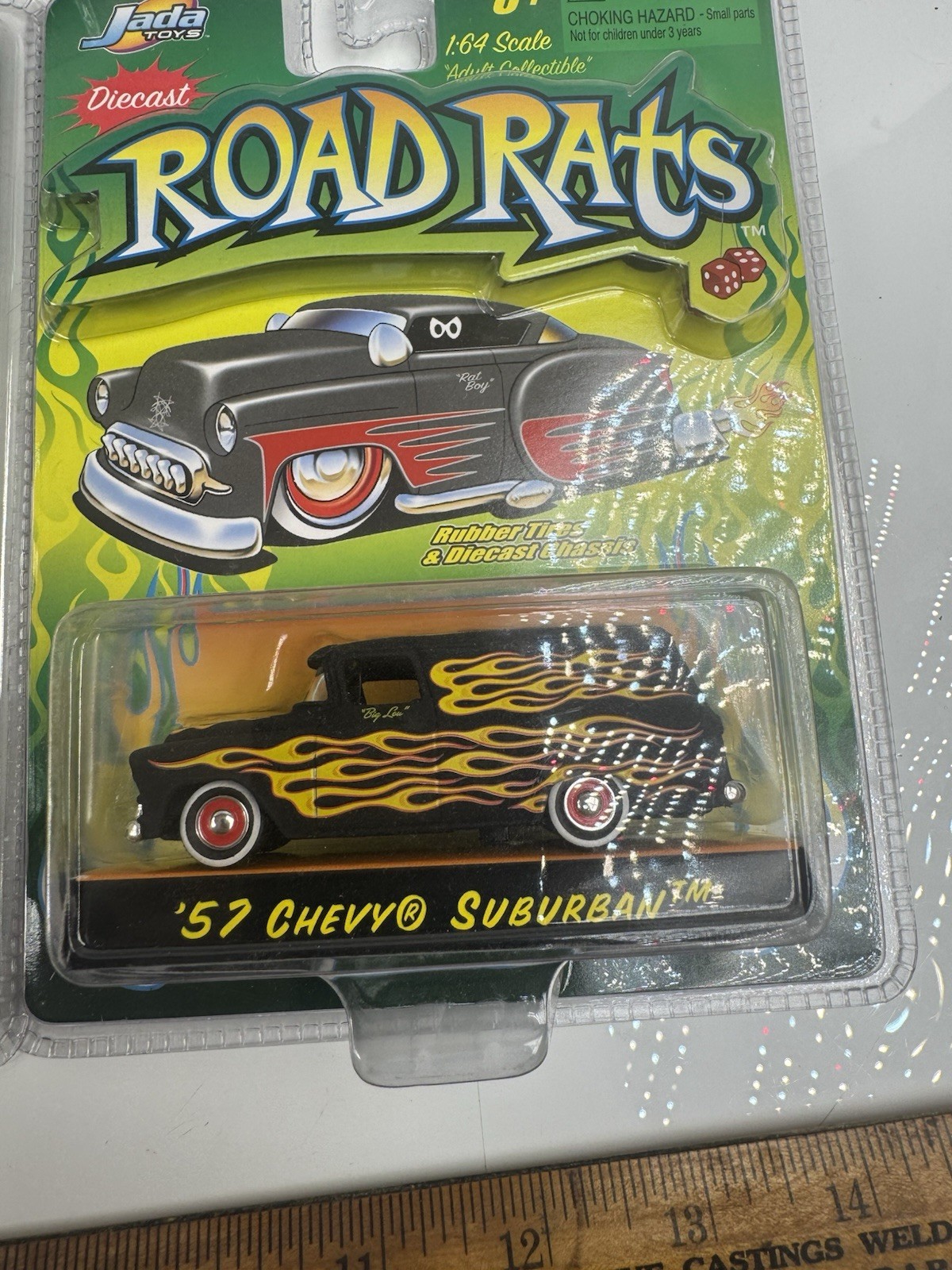 Jada Toys Road Rats 1:64 59 Chevy El Camino 57 Chevy Suburban 47 Fleetline Lot