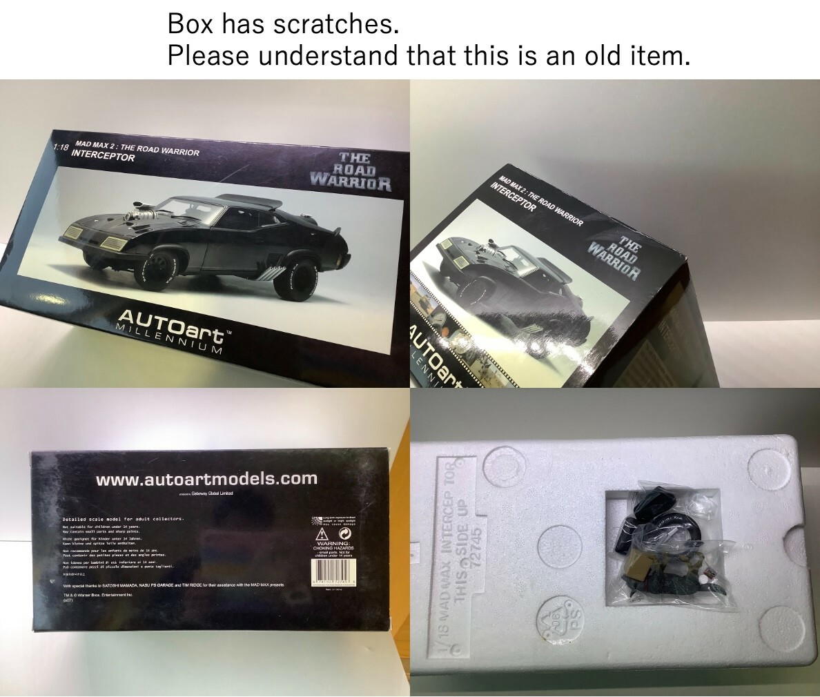 Mad Max 2 Diecast Car 1/18 The Road Warrior Interceptor AUTOart Millennium USED