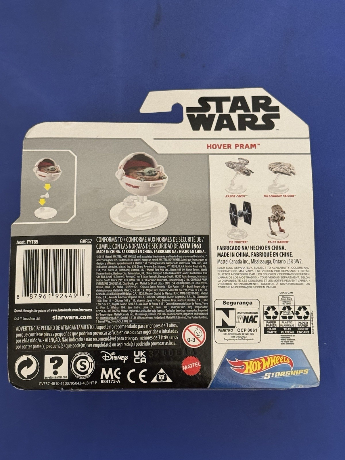 NEW Star Wars Hot Wheels Starships Mandalorian The Child Grogu Hover Pram 2020