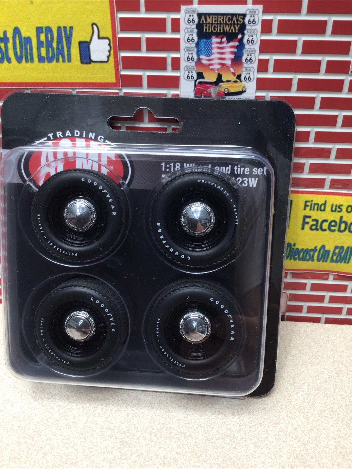 1/18 ACME Mopar Black Steel Wheel and Tire Set A1806123W Last Ones In Stock