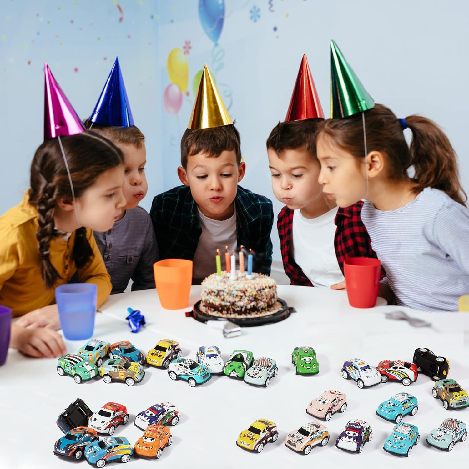 36PCS Mini Pull Back Cars for Kids Toddlers 3-5 4-8 Years Old, Race Cars Party F