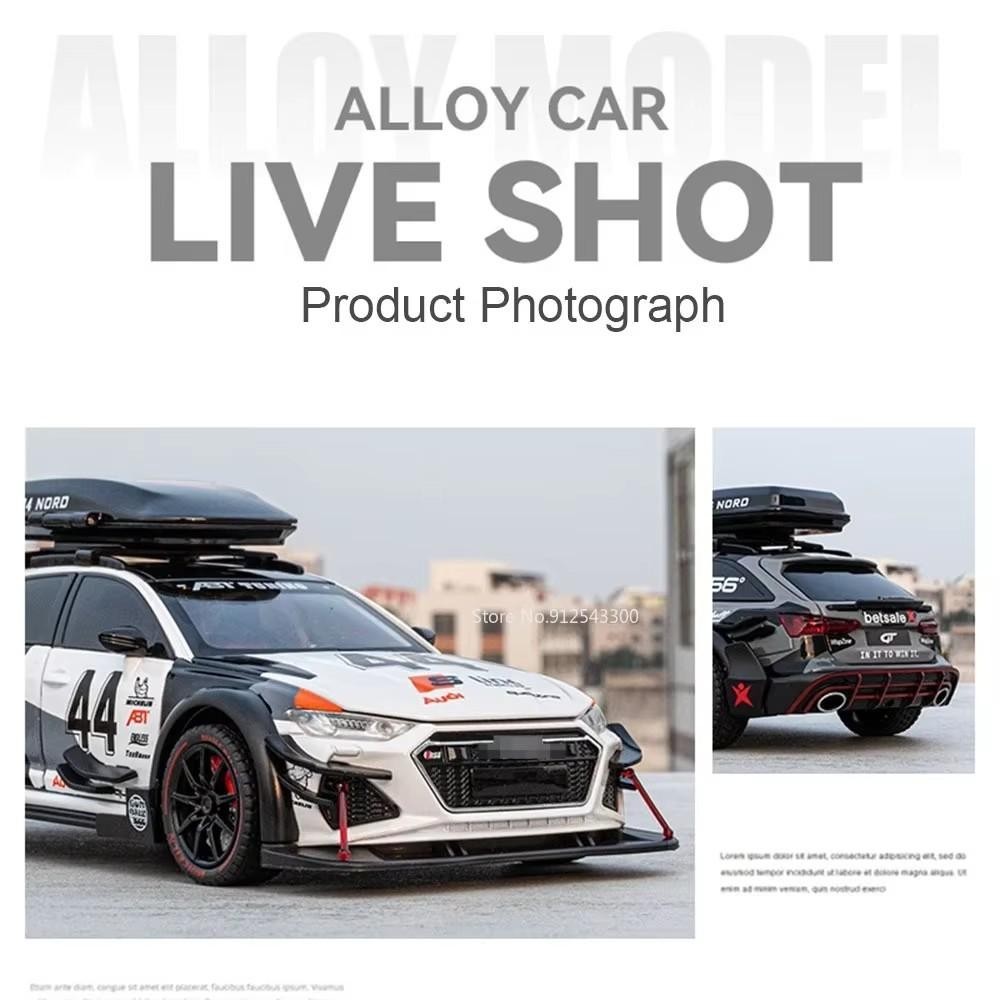 1:24 Audi RS6 Racing Car Diecast Alloy Metal Vehicle Model Collection Gift NEW