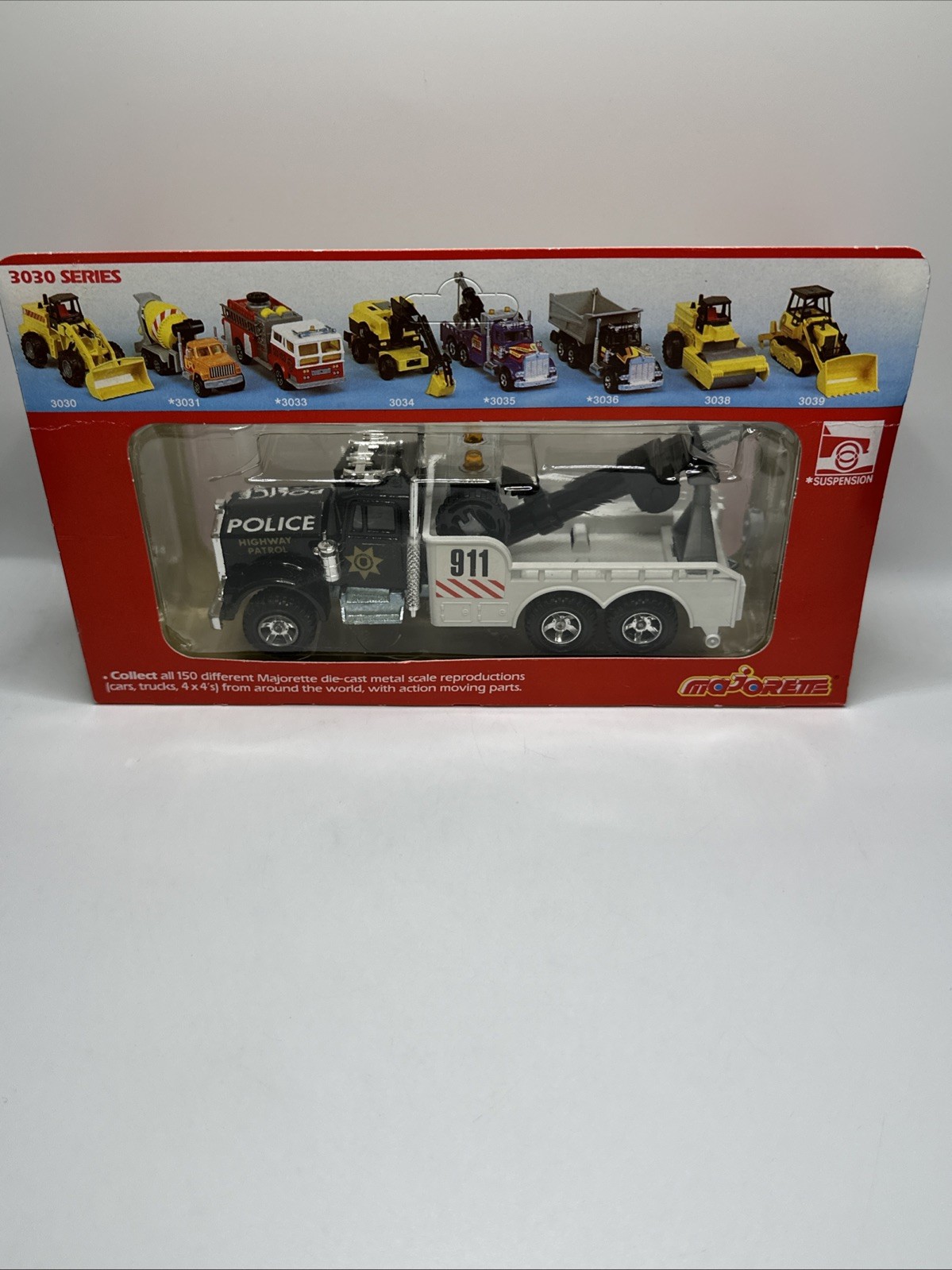 Vintage Majorette (France) 3000 Series 3035 Kenworth Police Wrecker NEW