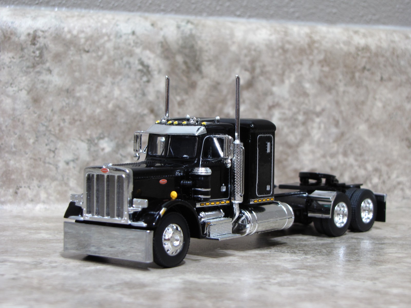 DCP 1/64 Black Peterbilt 359 Semi Truck Farm Toy