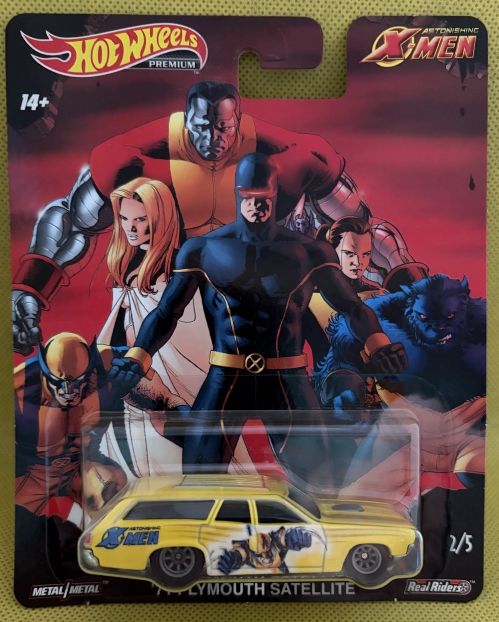 Hot Wheels Marvel X-Men Premium Pop Culture Character Cars Complete Set of 5