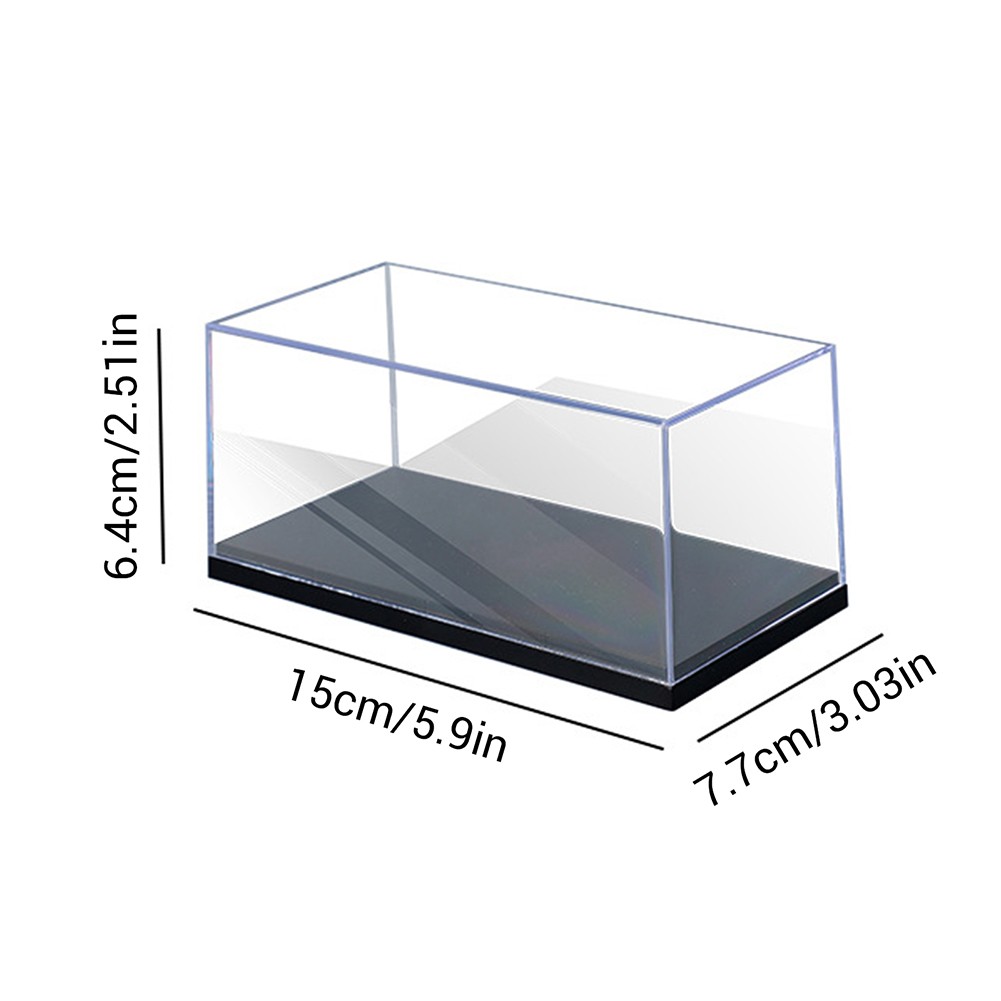 1:43 Model Acrylic Display Case with Base, Stackable Toy Car Storage Organizer