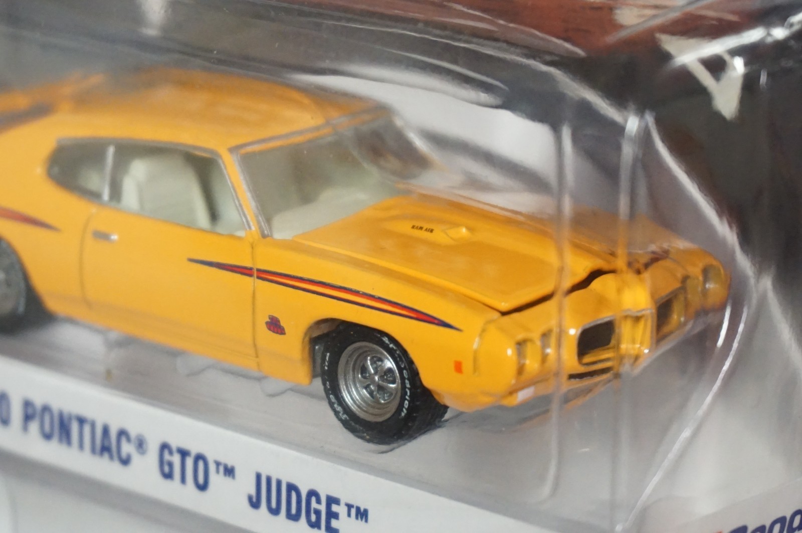 1/64 Greenlight 1970 Pontiac GTO Judge Orange Car BF Goodrich Ad Hobby Exclusive