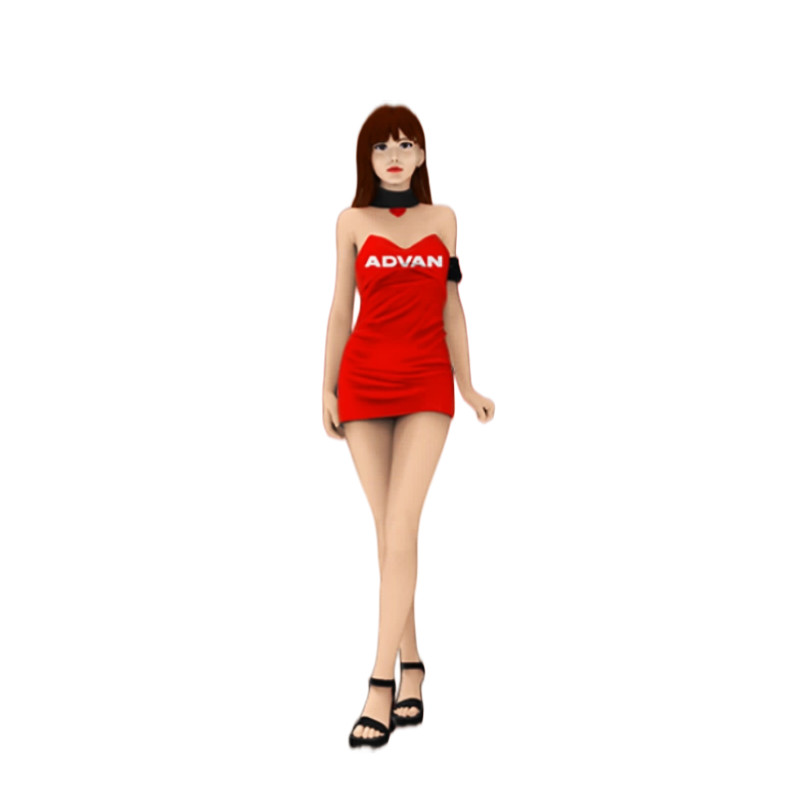 MoreArt 1:64 ADVAN Female Model Resin DIY Car Model Scenery Miniature Figure