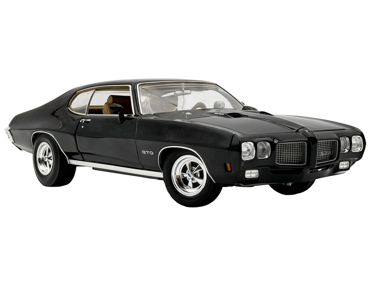 1970 PONTIAC GTO RAM AIR IV “MAIN STREET” BLACK 1/18 DIECAST BY ACME A1801229