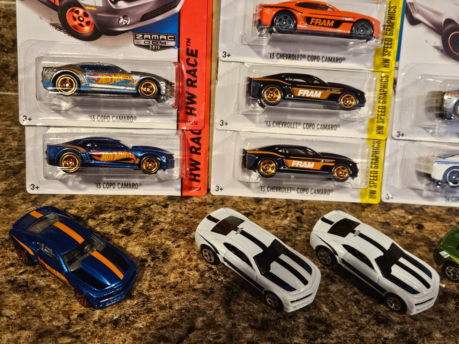 Hot Wheels Lot of 12 2014 2013 COPO Camaro Chevy Mystery Zamac Fram Red ’14 ’13