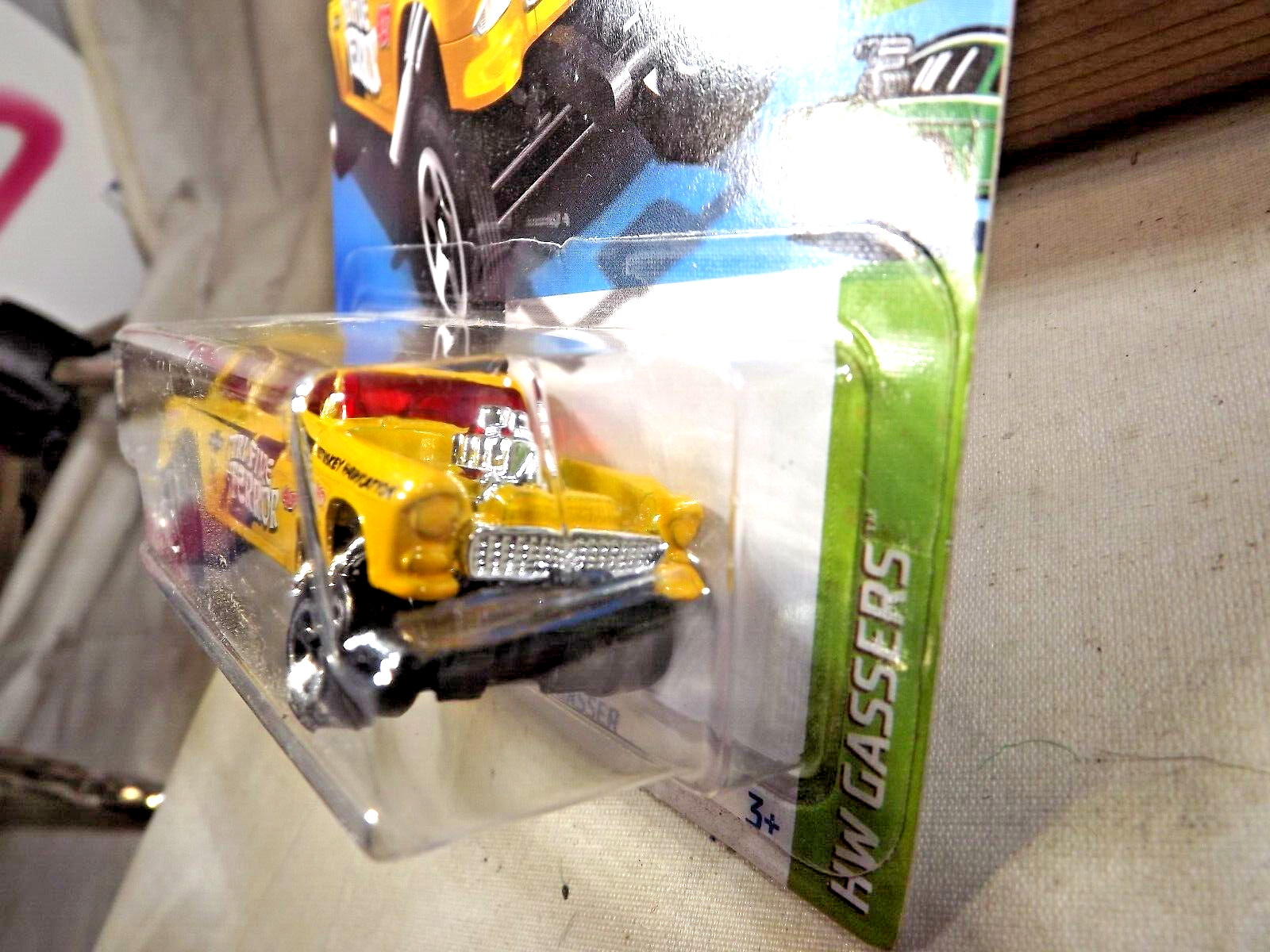 2023 Hot Wheels #110 HW Gassers 1/5 ’55 CHEVY BEL AIR GASSER Yellow w/Chrome 5Sp