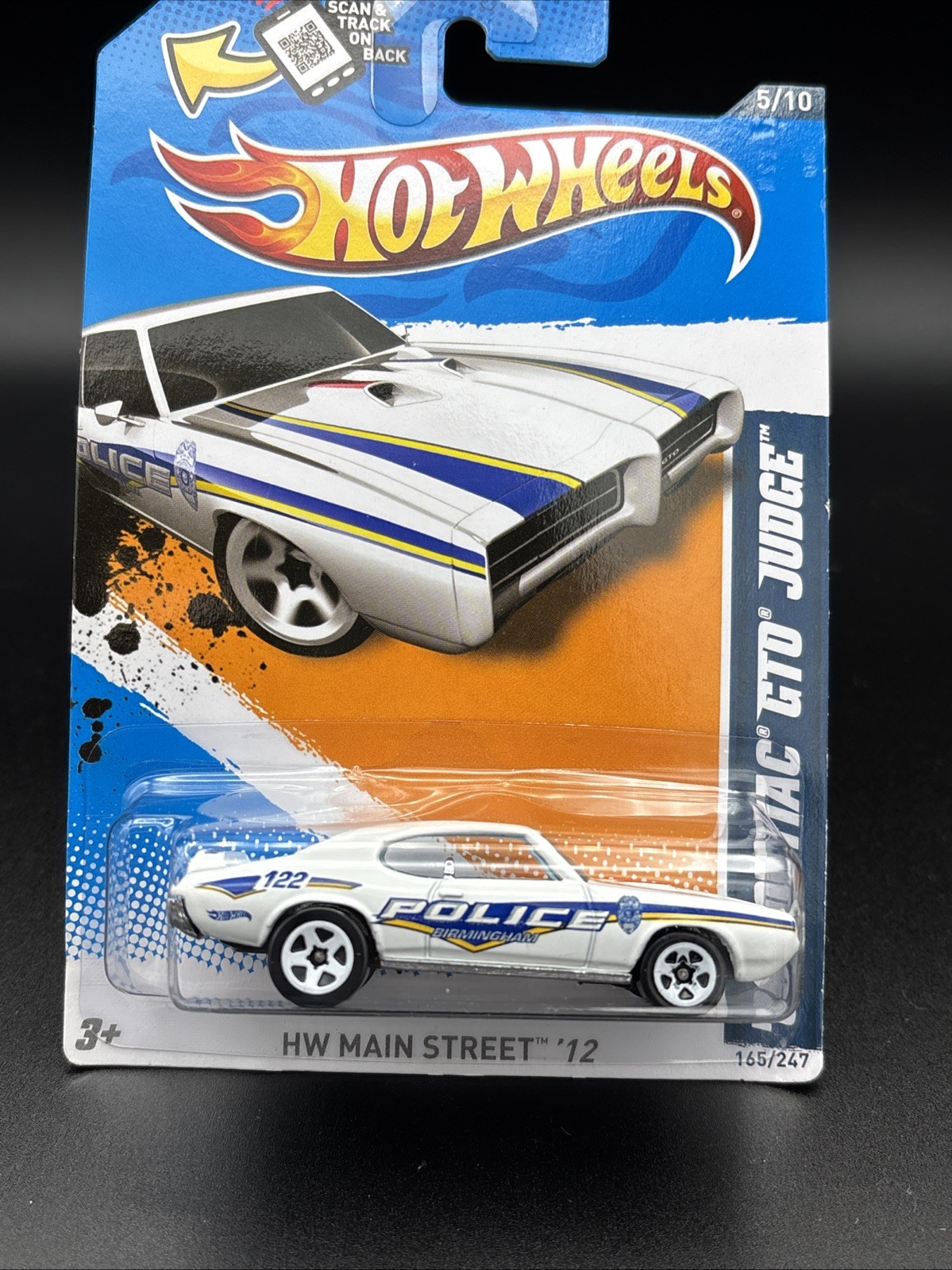 2012 Hot Wheels MAIN STREET 69 PONTIAC GTO JUDGE white #165