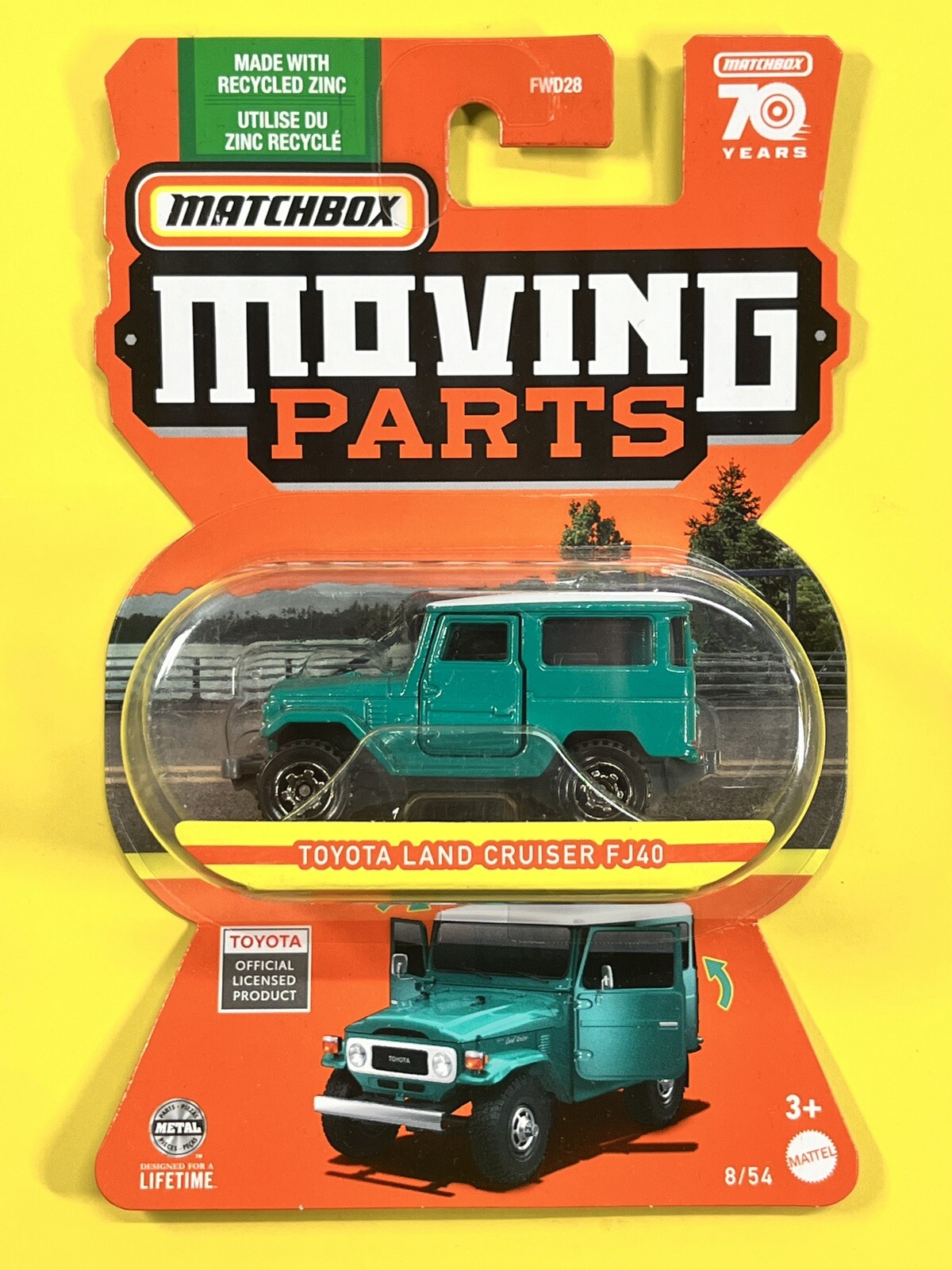 Matchbox Moving Parts 8/54 – Toyota Land Cruiser FJ40 70 Years FWD28 HLF93-4B10