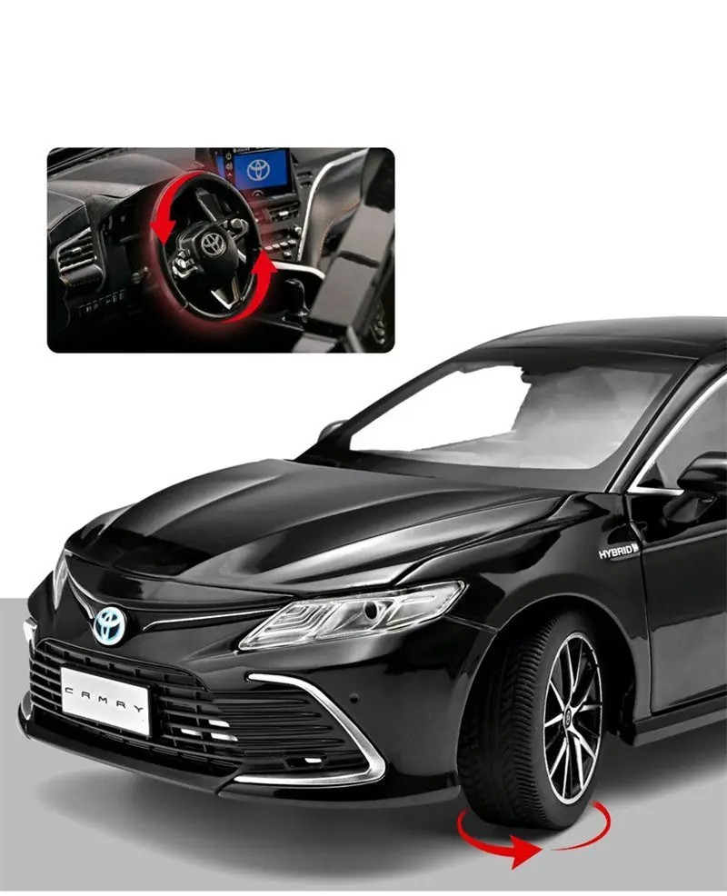 1:18 Toyota Camry 2023 Alloy Diecast Car Model Miniature Scale Model Car Gift