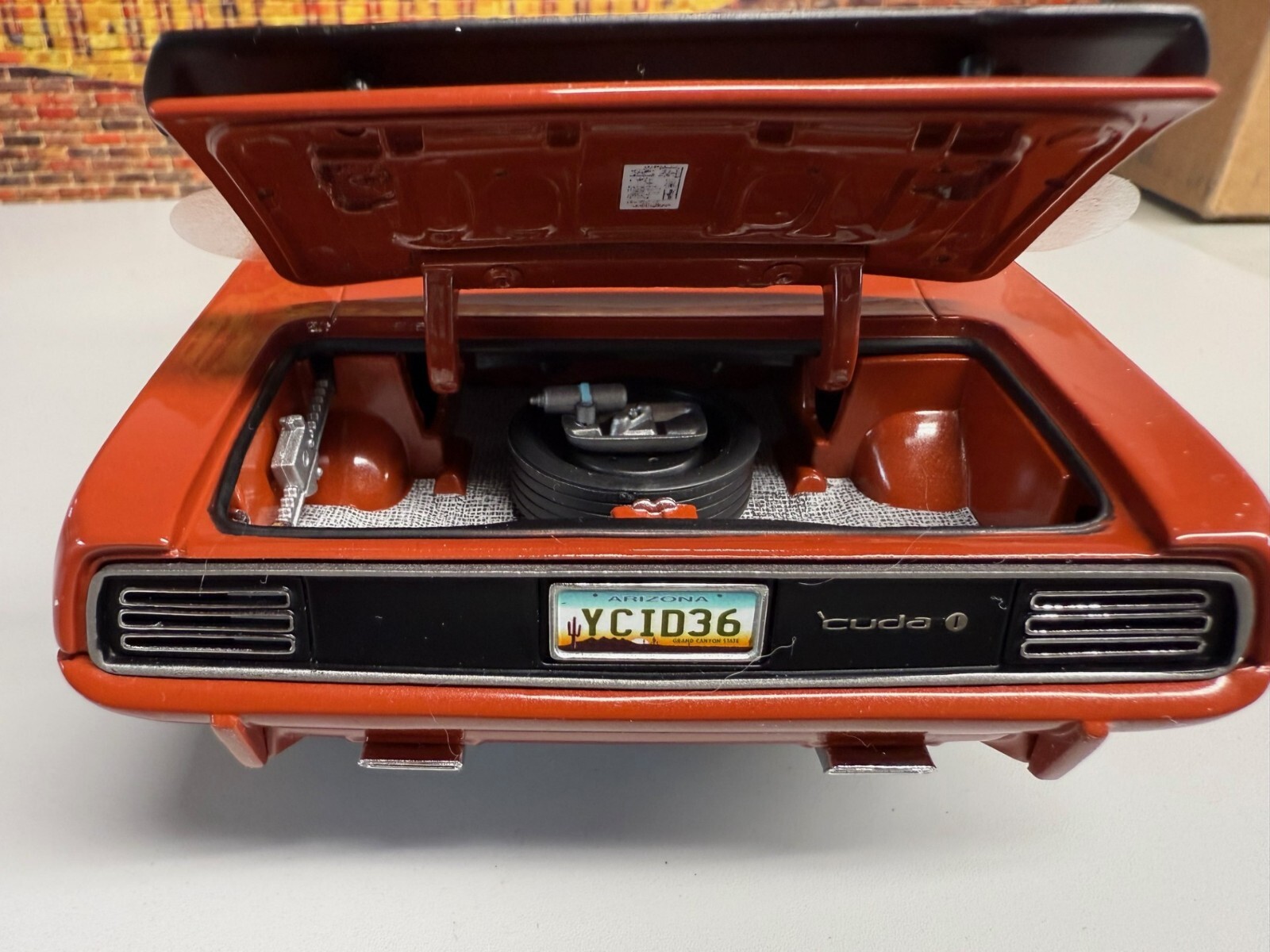 1/18 scale, YCID #37, 1970 CUDA, 440/6 pack, Deep Burnt Orange, 1 of 199