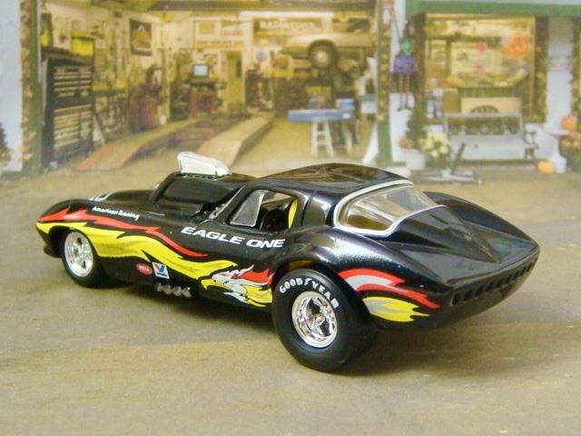Supercharged 427 V8 1967 Corvette Pro Street Dragster 1/64 Scale Limited Edit R