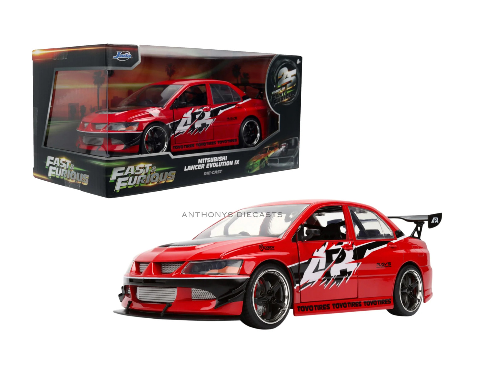1:24 Sean’s Mitsubishi Lancer Evolution IX – Red — JADA: Fast & Furious