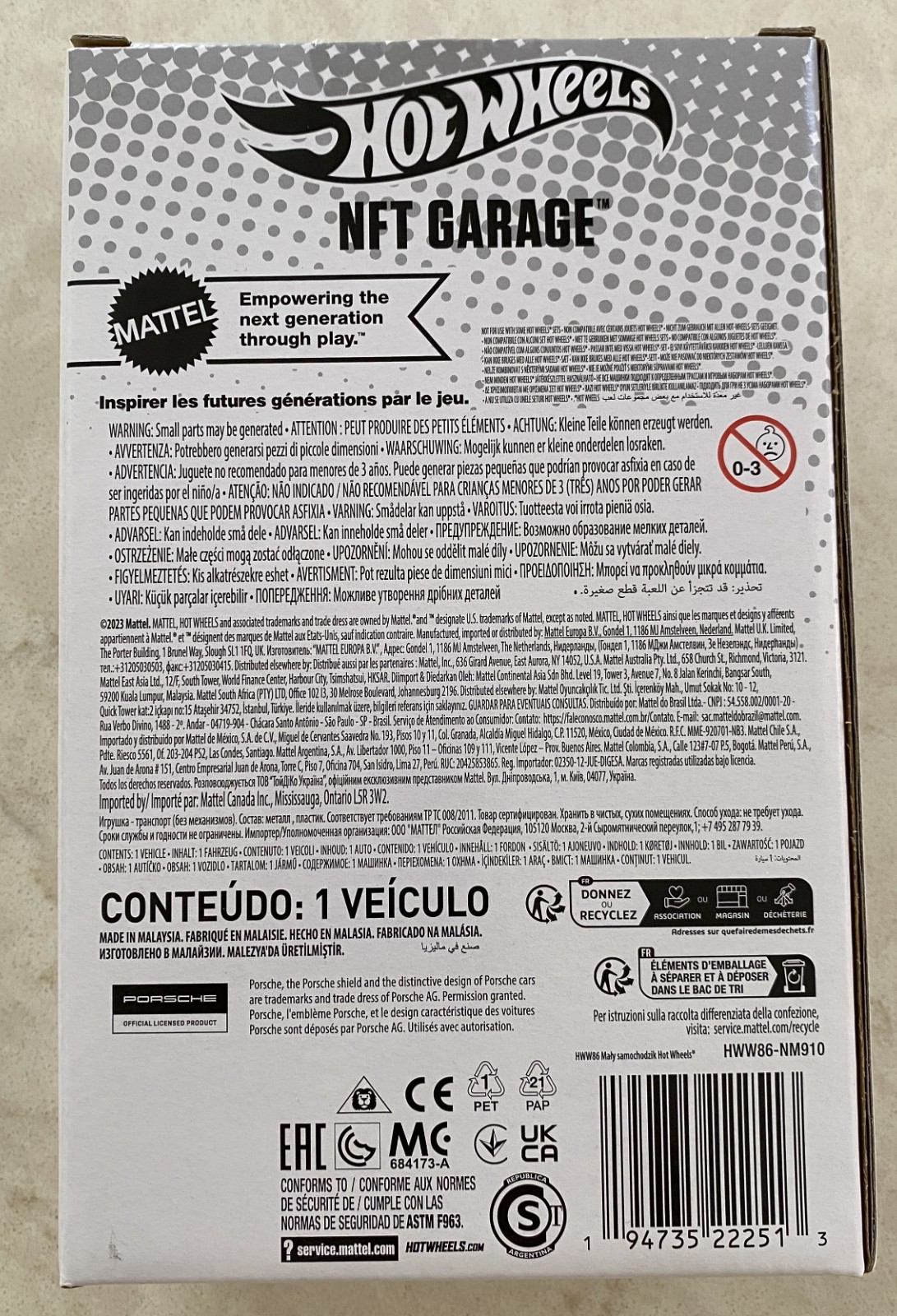 Hot Wheels NFTG Garage Series 6 ’78 Porsche 935-78 ***FREE SHIP***