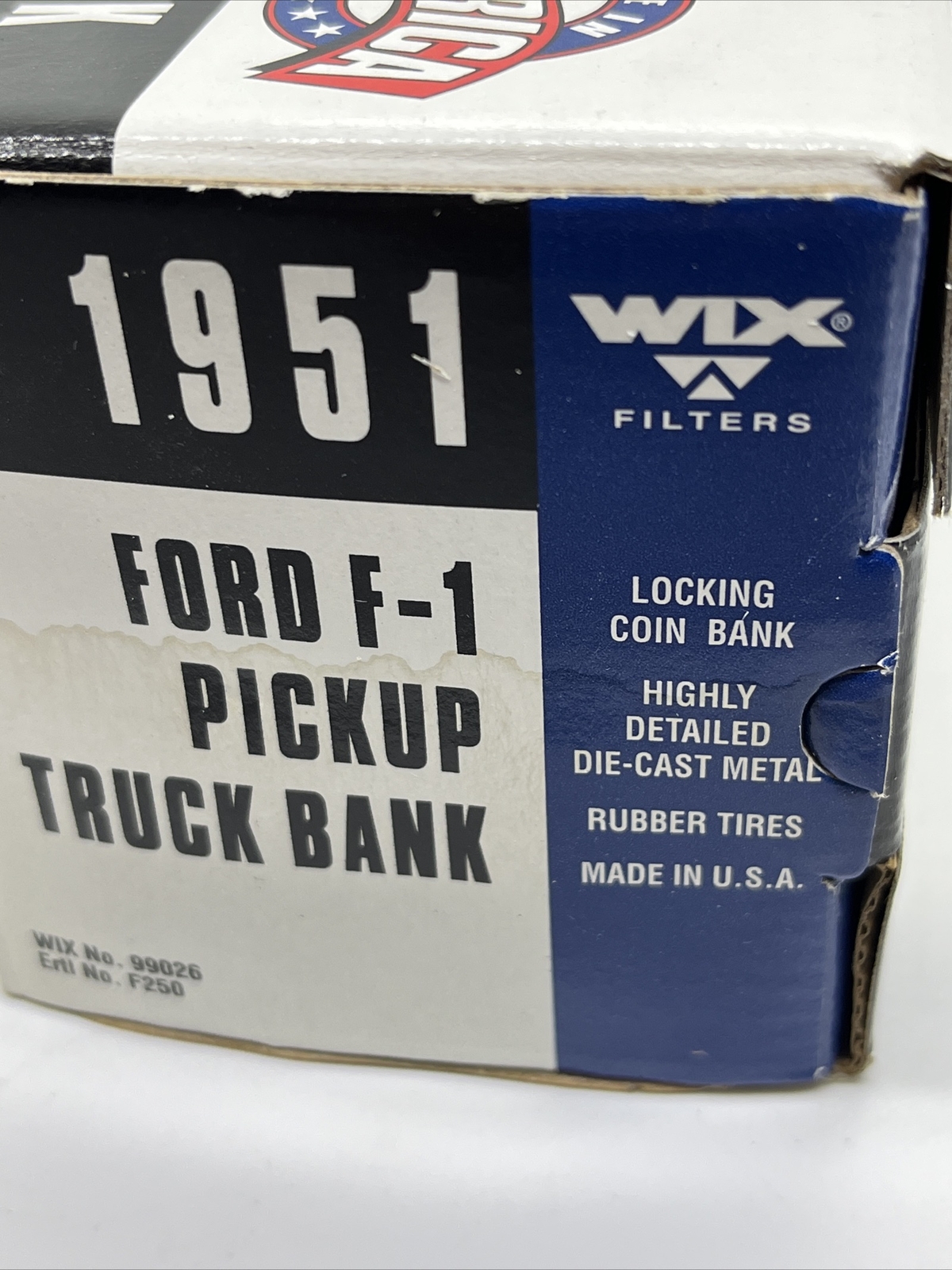 1951 Ford F-1 Pickup Truck Bank WIX Filters ERTL Collectibles Bank 1995 *READ*