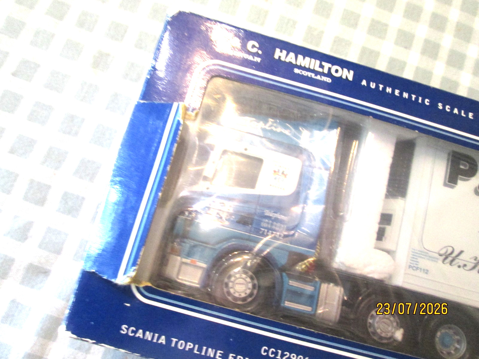Corgi CC12906 1;50 – Scania Topline Fridge Trailer – P & C Hamilton-Boxed