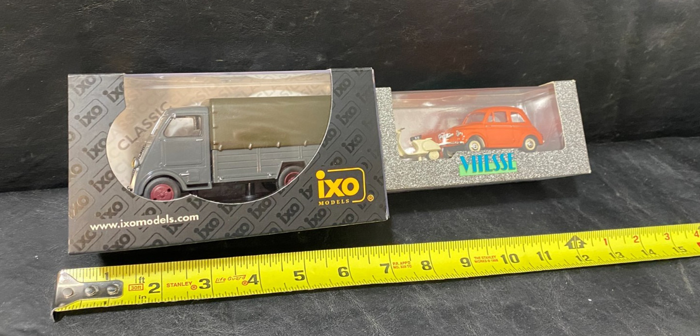 diecast cars Vitesse 1960 Steyr-Puch 6507 w/ IXO models Peugeot DMA 1949