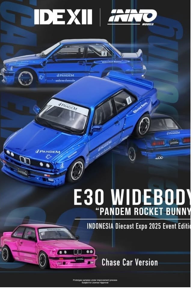 Inno64 1:64 BMW E30 Widebody Pandem Rocket Bunny IDE 2025 Event Exclusive