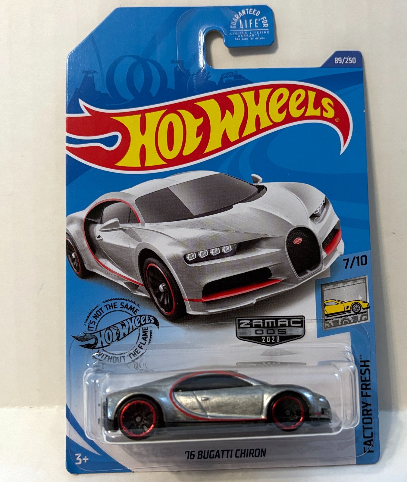 Hot Wheels ZAMAC 16 BUGATTI CHIRON Factory Fresh Walmart Exclusive Crack Blister