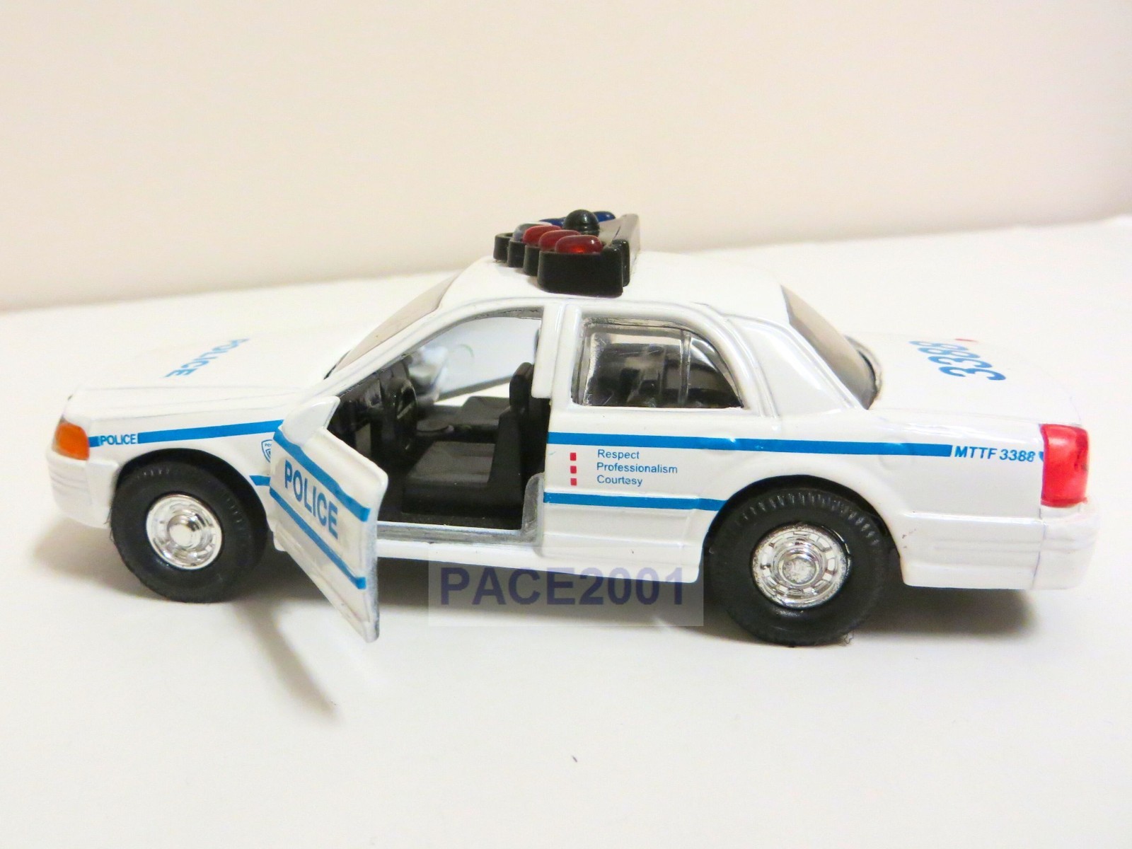 Modern City Police Car Toy with Pullback Action and opening doors