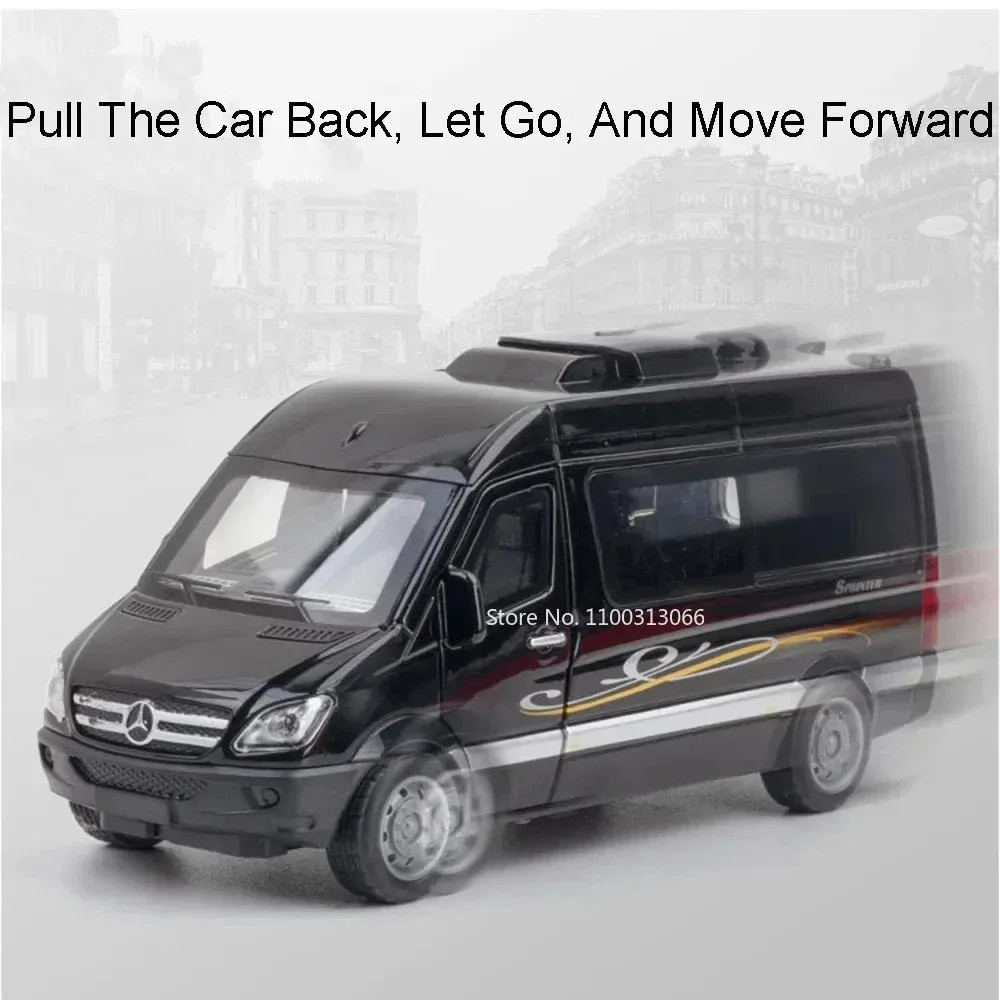 1:32 Sprinter Coaster Alloy Diecast Toys Cars Models Vehicles Pull Back with Sou