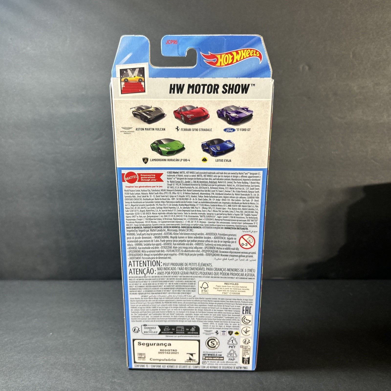 Hot Wheels 2025 HW Motor Show 5-Pack Ferrari Aston Martin Ford Lamborghini Lotus