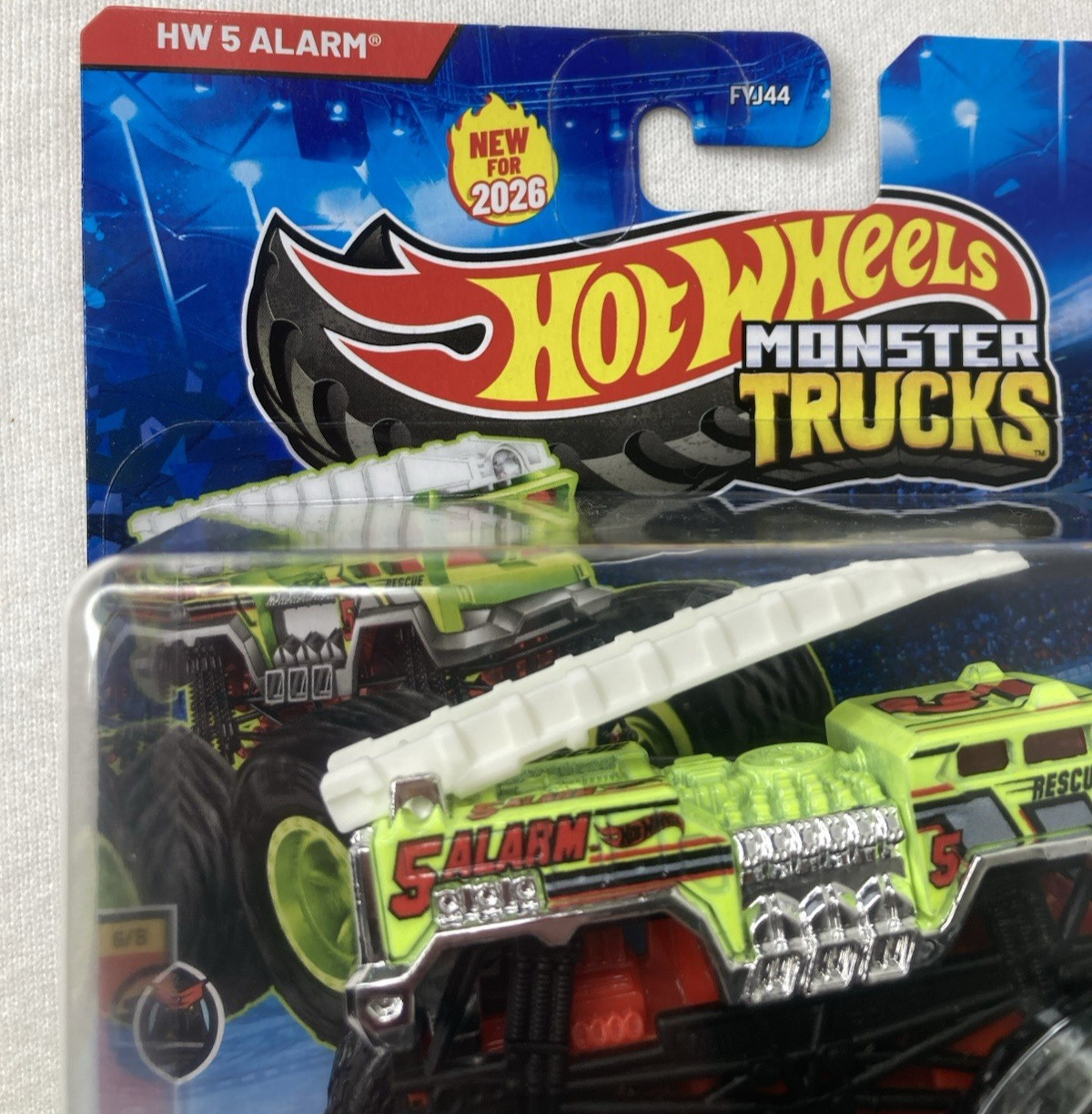 Mattel Monster truck – Hw 5 Alarm diecast truck 1:64 scale lime green color