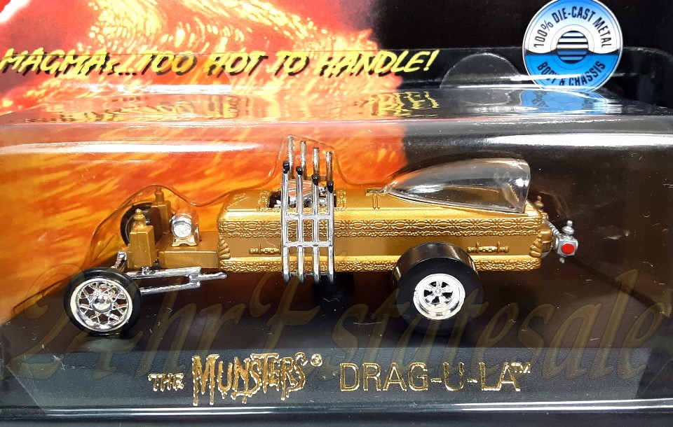 JOHNNY LIGHTNING 1:43 Magmas Munsters Dragula Grandpas Gold Coffin Dragster☑️IT!