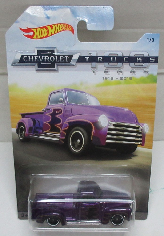 Hot Wheels 2018 100 Years of Chevy Trucks Complete 8 Car SET