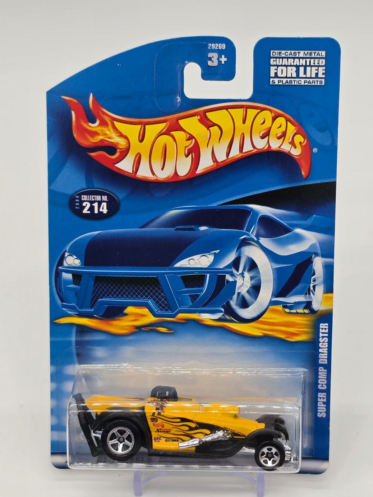 Hot Wheels – Super Comp Dragster – Yellow w/ Flames
