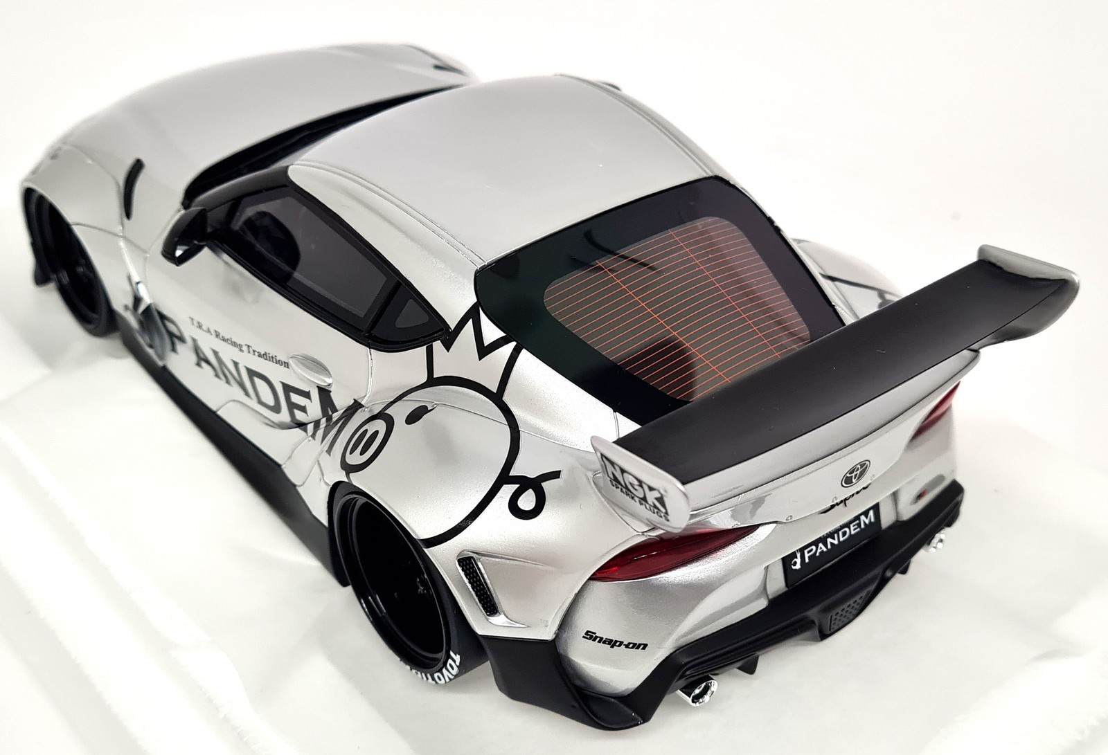 TopSpeed 1/18 – Toyota GR Supra Pandem V1.0 Silver Resin Scale Model Car