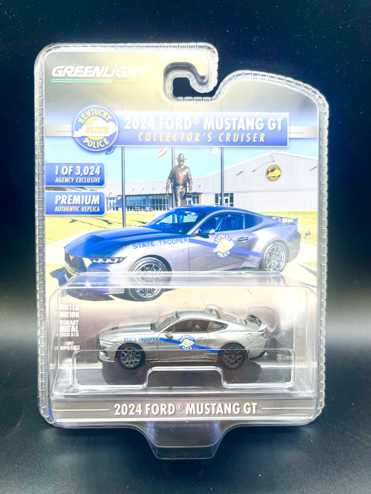 Greenlight Hot Pursuit Exclusive Kentucky State Trooper 2024 Ford Mustang GT D3
