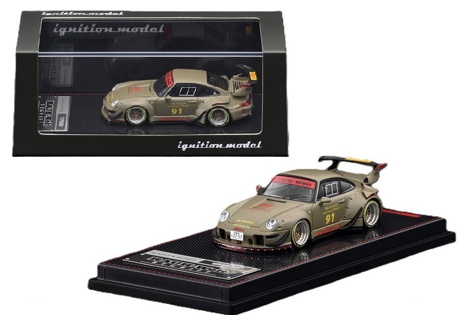 Ignition Model 1:64 Porsche 911 Rauh-Welt Begriff RWB 993 Matte Green IG3873