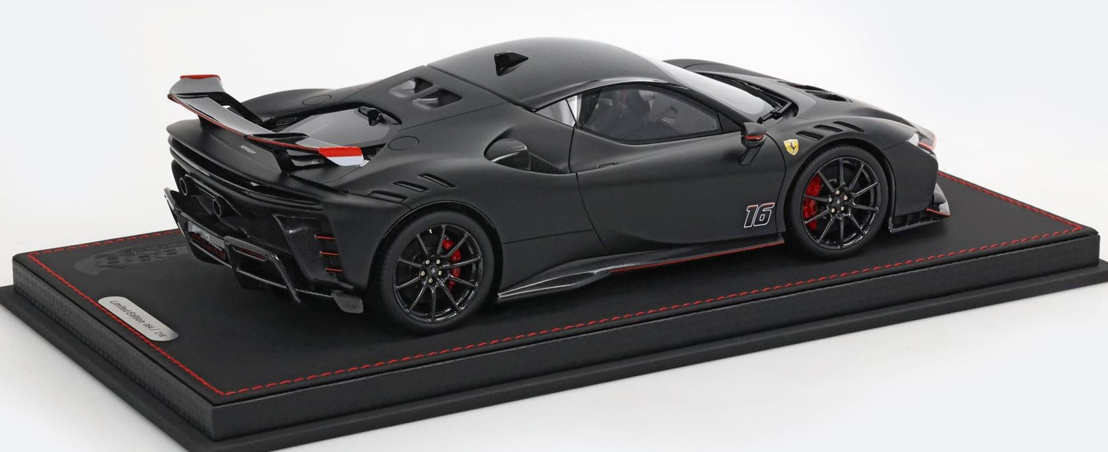 Ferrari SF90 XX Stradale Race #16 Matt Black in 1:18 scale by BBR