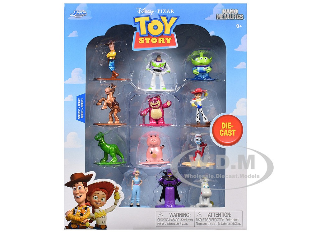 SET OF 12 DIECAST FIGURES “TOY STORY” NANO METALFIGS BY JADA 37362